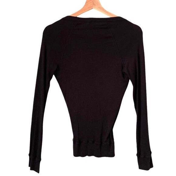 Splendid Black Wrap Long Sleeve Top in Size Medium - Picture 4 of 8